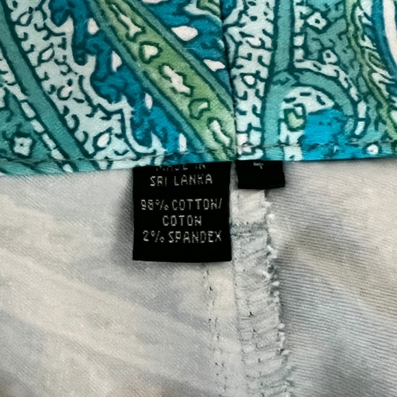 Crop Pants Paisley Print by Ralph Lauren Size 4 - Picture 4 of 5